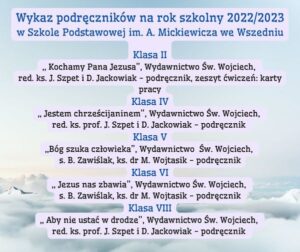 Podręczniki i ćwiczenia do religii obowiązujące w roku szkolnym 2022/2023